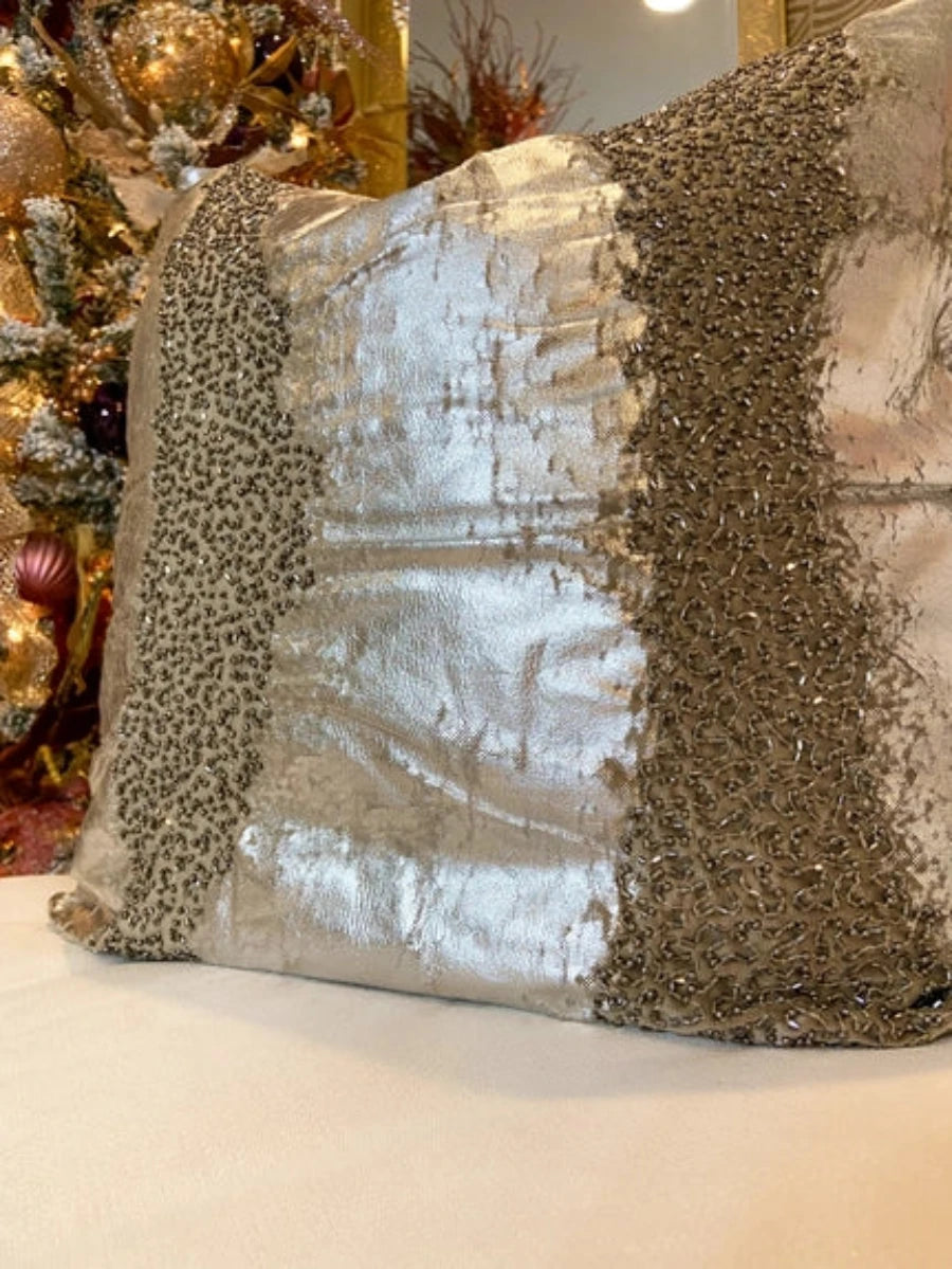 Beaded Glory Luxe Cover in Silver Foil and bronze beads