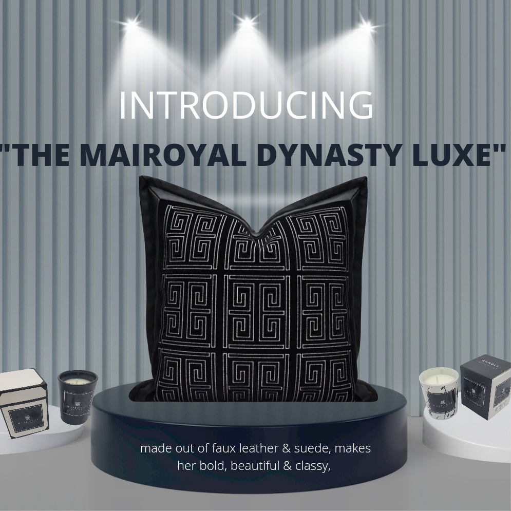 MAIROYAL Dynasty Luxe Designer Cover in Black with Silver Stitching