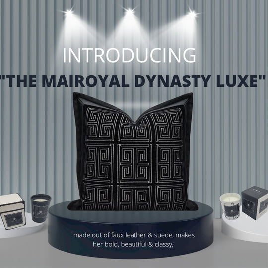 MAIROYAL Dynasty Luxe Designer Cover in Black with Silver Stitching