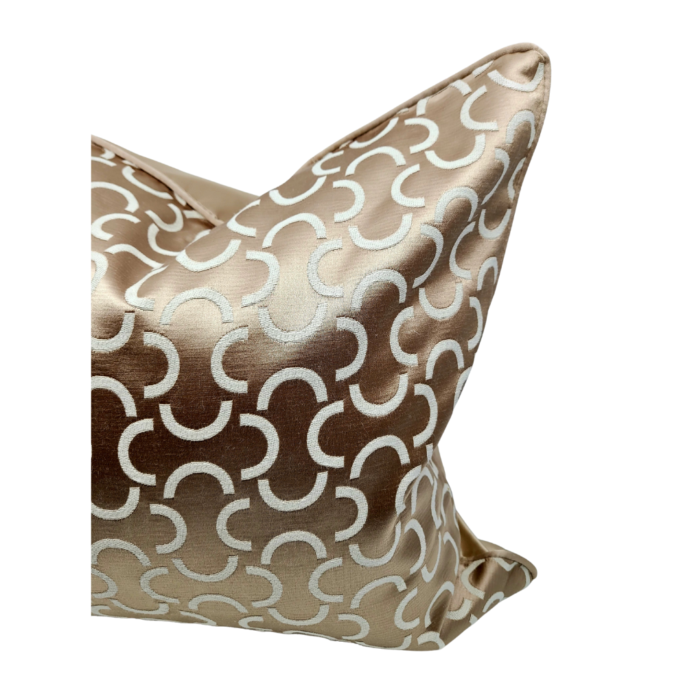 Crescent Designer" Cover in Brown and Tan