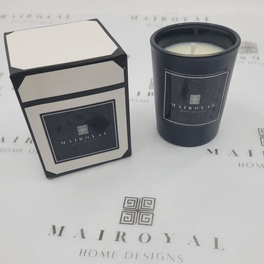 MAIROYAL Mini Votive Aromatherapy" Organic Soy Candles in Black