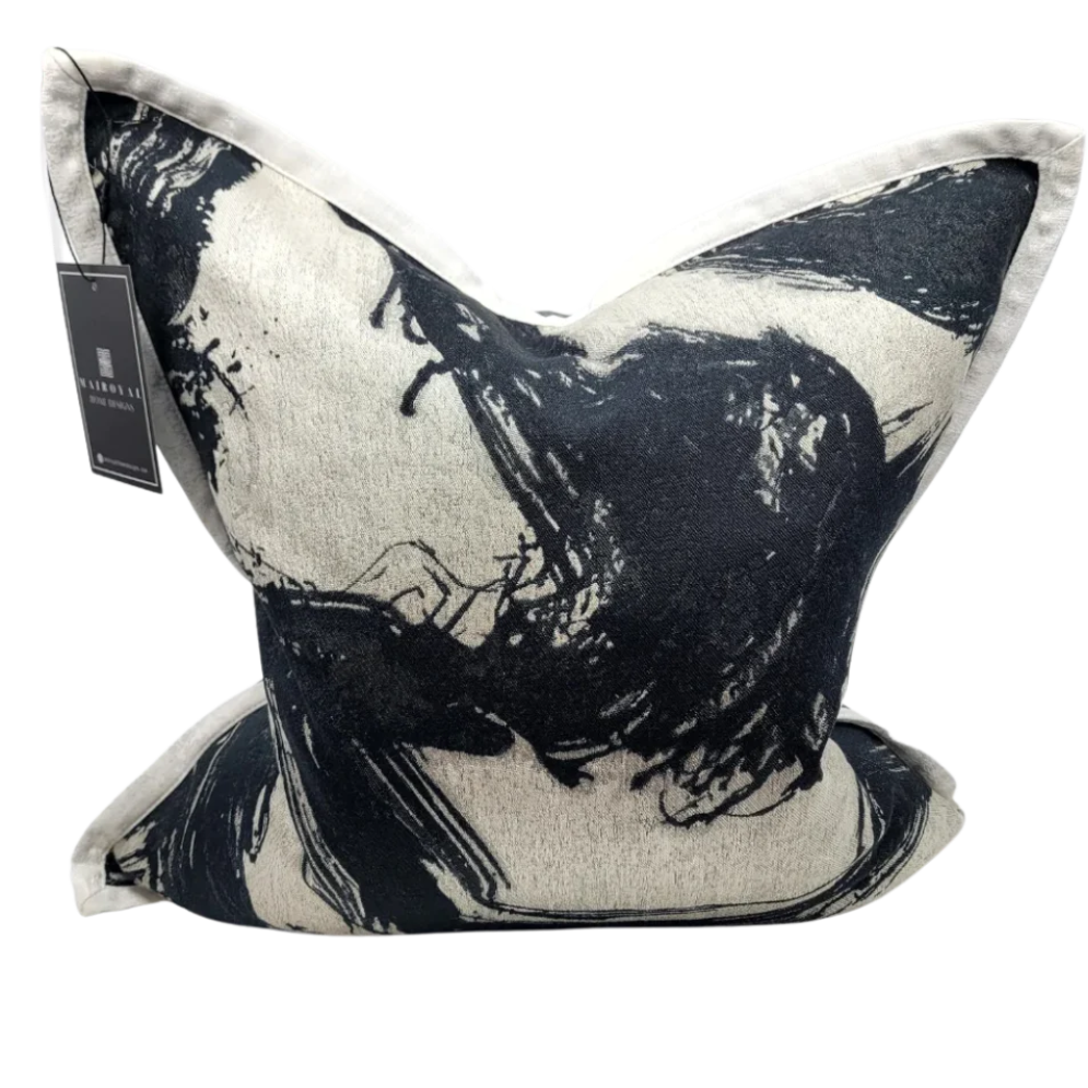 Whimsical Decorative" Cover in Black/Grey and white trim